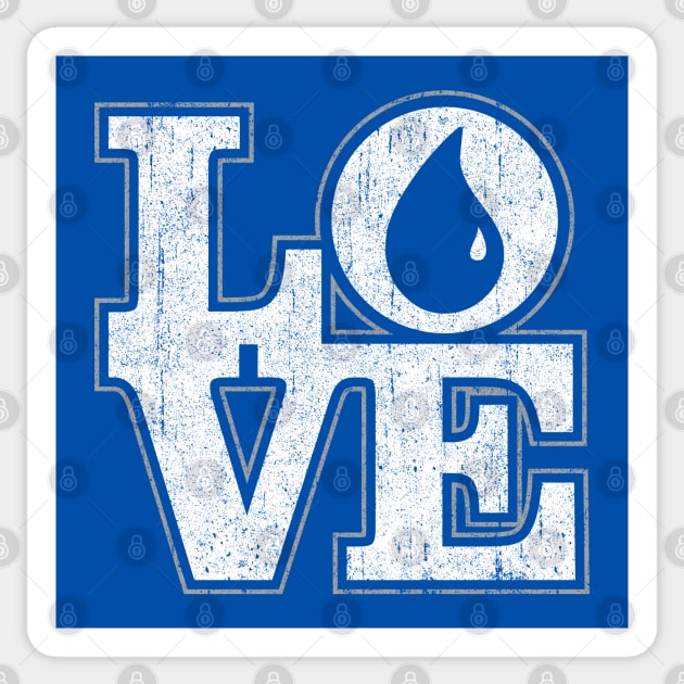 Love Blue Sticker by huckblade